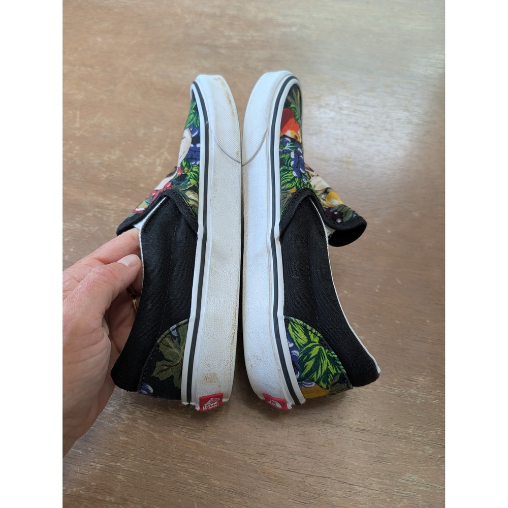 Vans Classic Slip-On Skull Fruit Still Life Black Sneakers Womens 8 M 6.5 edgy - Picture 7 of 8